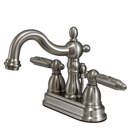 Kingston Brass KS1608GL 4" Centerset Bathroom Faucet, Brushed Nickel KS1608GL